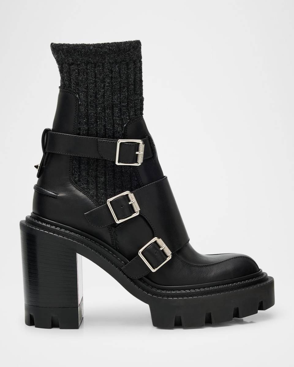 Cortinetta College Red-Sole Ankle Boots